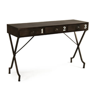 Zentique Iron Wall Table Floating Iron Console for Entryway, Kitchen or Office — Durable Minimalist Design, Space-Saving W49.25 x H30.5 x D15.75 PC079