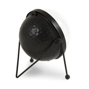 Zentique Round Iron Clock — Industrial-Classic Tabletop Timepiece with Sturdy Iron Frame and Clear Glass Face, Compact Design W8 x H8 x D8 PC081