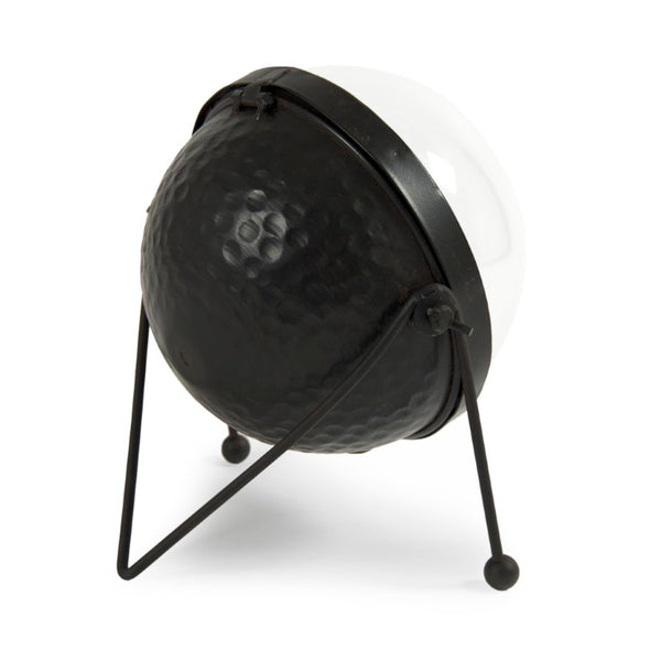 Zentique Round Iron Clock — Industrial-Classic Tabletop Timepiece with Sturdy Iron Frame and Clear Glass Face, Compact Design W8 x H8 x D8 PC081