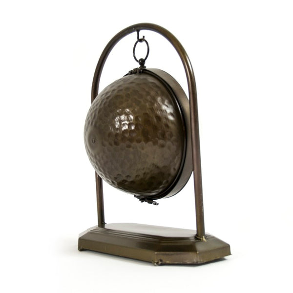 Zentique Iron Industrial Clock with Glass Face — Compact, Durable Metal Timepiece for Mantels, Shelves, Desks W9.25 x H12 x D6 PC082