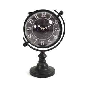 Iron Clock Distressed Black PC083 Zentique
