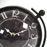Iron Clock Distressed Black PC083 Zentique