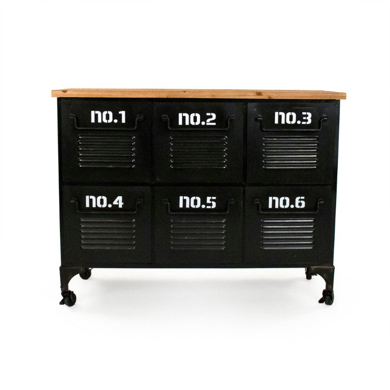 Zentique Meritt Metal Console with Warm Wood Top and Sturdy Metal Frame — Compact Industrial Entryway Table, 39.25"W PC086
