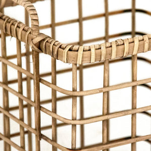 Zentique Small Rustic Wood Basket for Versatile Storage and Decor — Compact 11.25" x 13.75" Durable Accent Piece PC088