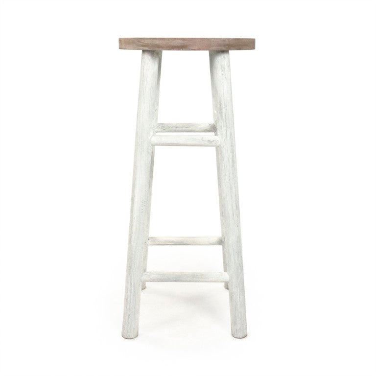 Zentique Parisienne Counter Stool with Contoured Seat, Solid Wood Finish — Compact, Durable French Bistro Style (97 characters) PC089