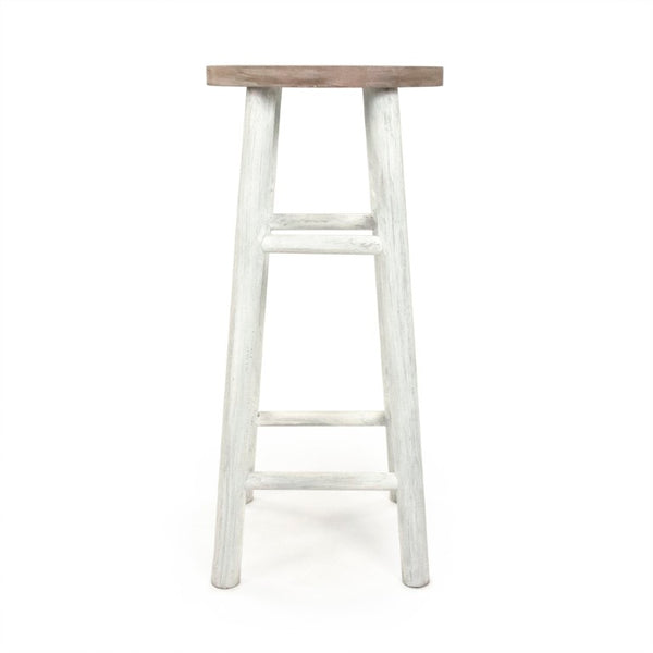 Zentique Parisienne Counter Stool with Contoured Seat, Solid Wood Finish — Compact, Durable French Bistro Style (97 characters) PC089