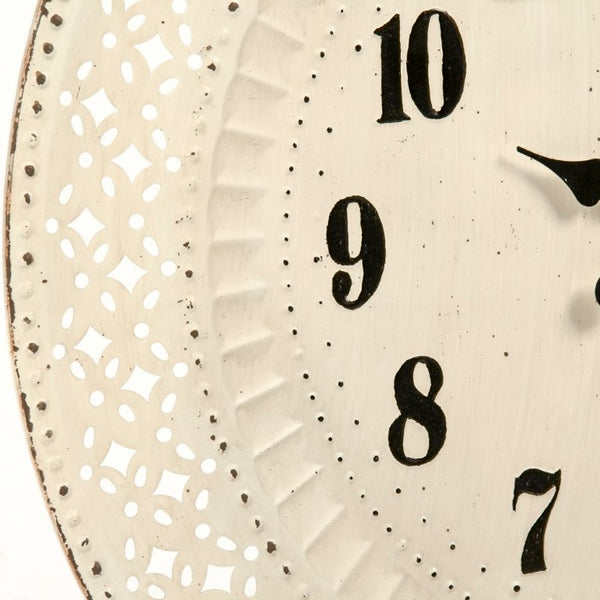 Zentique Iron Cutout Clock - 32" Matte Iron Open-Face Wall Clock, Industrial Minimalist Design, Quiet Quartz Movement PC090