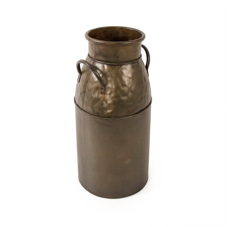 Zentique Weathered Iron Jar Large — Hammered Patina Rustic Vase 15" Tall for Dried Botanicals, Umbrellas, Entryway Accent

(chars count: 99) PC091