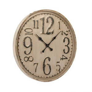 Zentique Iron Industrial Wall Clock with Matte Textured Finish, Minimalist Face and Durable Solid Iron Craftsmanship W32 x H32 x D2.5 PC096