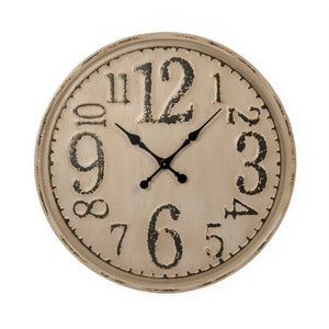 Zentique Iron Industrial Wall Clock with Matte Textured Finish, Minimalist Face and Durable Solid Iron Craftsmanship W32 x H32 x D2.5 PC096