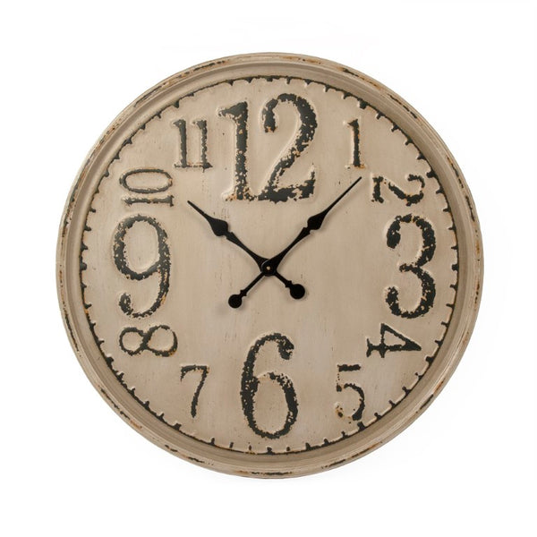 Zentique Iron Industrial Wall Clock with Matte Textured Finish, Minimalist Face and Durable Solid Iron Craftsmanship W32 x H32 x D2.5 PC096