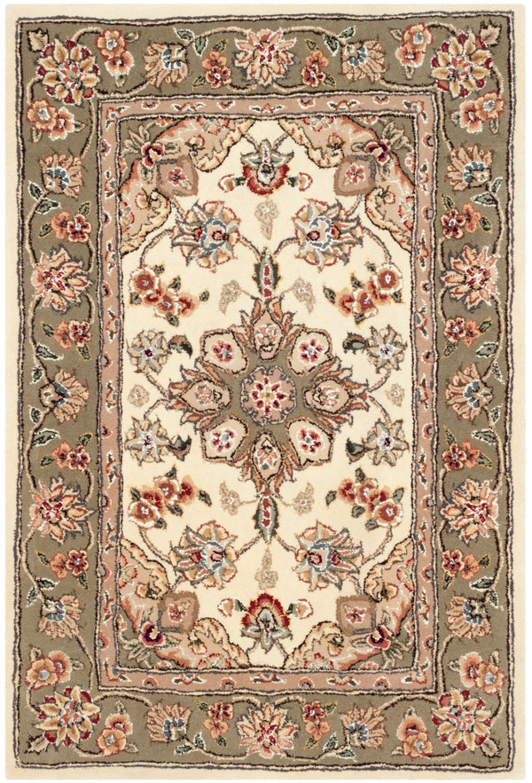 Safavieh Persian Court 102b Area Rug - Luxurious Silk & Wool Blend, Elegant Design For Stylish Home Interiors Ivory ,Light Olive Silk & Wool Pile Pc102b-4