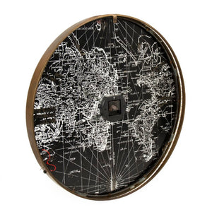 Zentique Mirrored Iron Clock with LED Backlight, Minimal Round Wall Mirror Clock for Modern Décor, 23.5" PC102