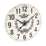 Wall Clock Distressed Off-White PC106 Zentique