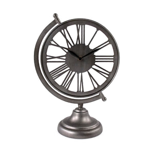 Table Clock Distressed Silver PC107 Zentique