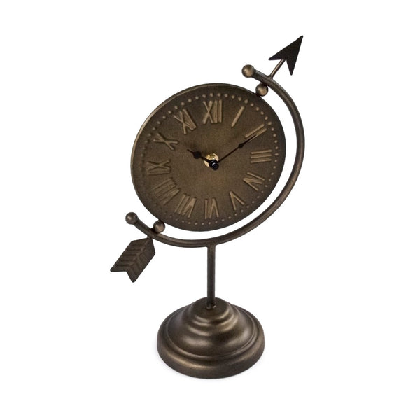 Table Clock Distressed Gold PC109 Zentique