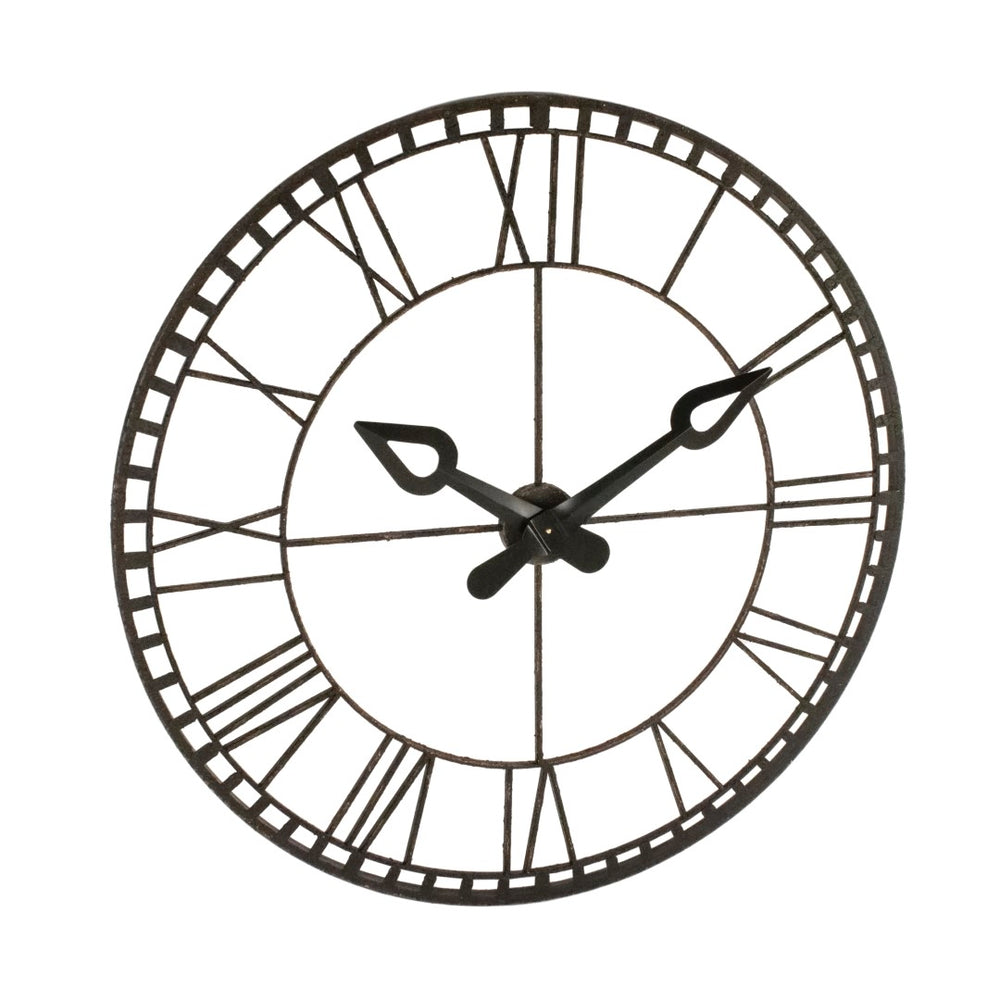 Iron Wall Clock Distressed Iron PC111 Zentique