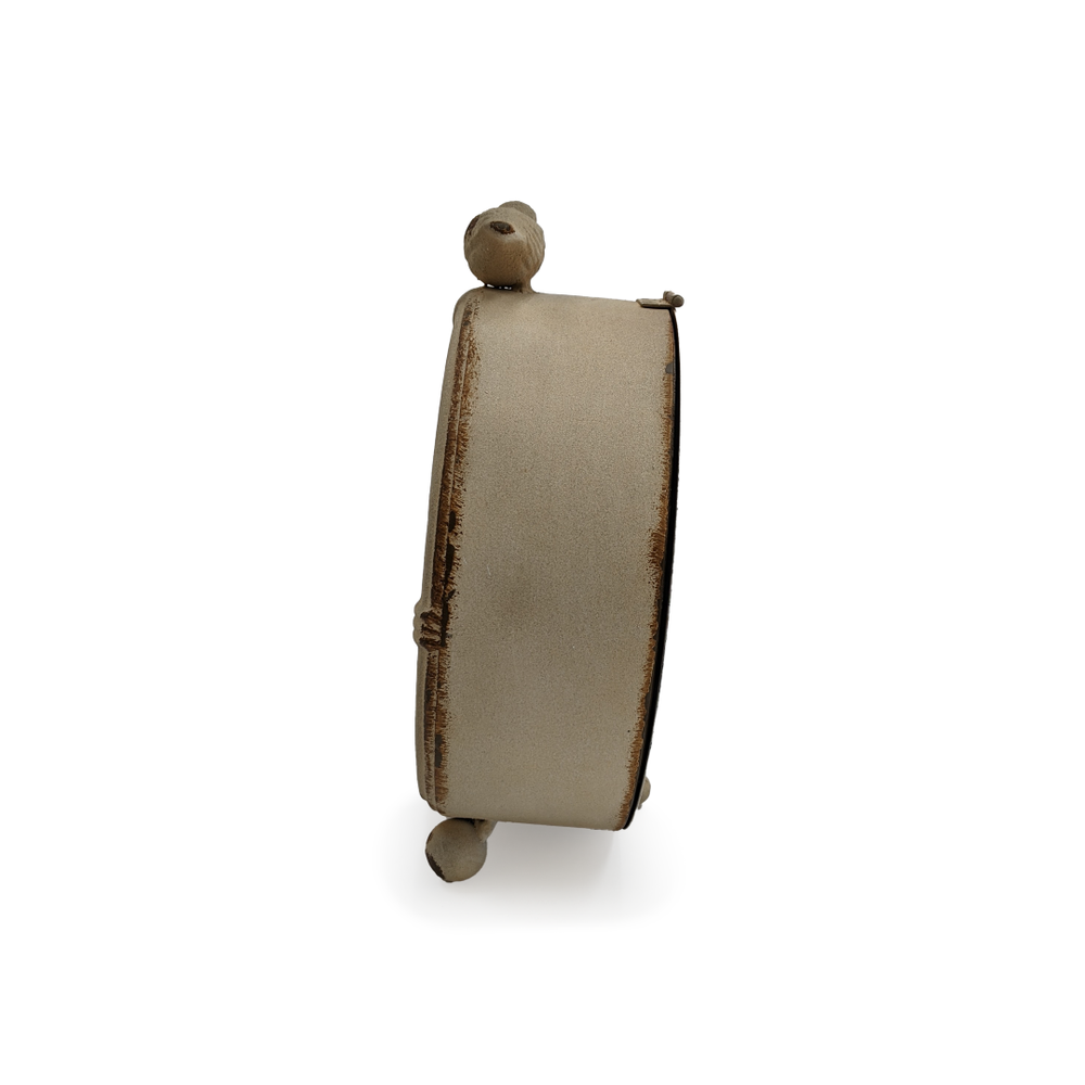 Distressed Off-White Table Clock Rustic Off-White PC112 Zentique