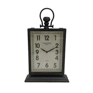 Distressed Grey Table Clock Distressed Black PC113 Zentique