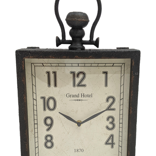 Distressed Grey Table Clock Distressed Black PC113 Zentique