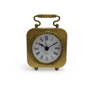 Gold Table Clock Distressed Gold PC115 Zentique