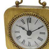 Gold Table Clock Distressed Gold PC115 Zentique