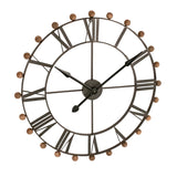 Iron Wall Clock Distressed Bronze PC116 Zentique