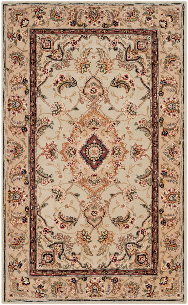 Safavieh Persian Exquisite Floral Area Rug - Luxurious Silk And Wool Masterpiece For Timeless Elegance Black ,Red Silk & Wool Pile Pc129a-4r
