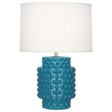 Robert Abbey Peacock Dolly Accent Lamp Peacock Glazed Textured Ceramic Fondine Fabric Shade