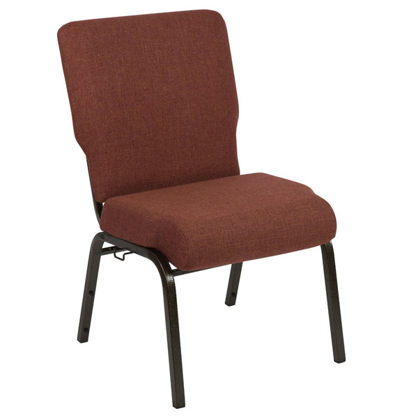 English Elm Advantage 20.5" Cinnamon Molded Foam Church Chair - Durable, Comfortable, Stackable Seating Solution PCCF-107