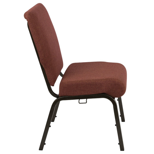 English Elm Advantage 20.5" Cinnamon Molded Foam Church Chair - Durable, Comfortable, Stackable Seating Solution PCCF-107