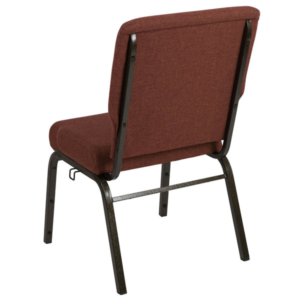 English Elm Advantage 20.5" Cinnamon Molded Foam Church Chair - Durable, Comfortable, Stackable Seating Solution PCCF-107