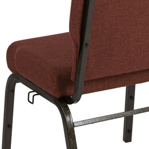 English Elm Advantage 20.5" Cinnamon Molded Foam Church Chair - Durable, Comfortable, Stackable Seating Solution PCCF-107