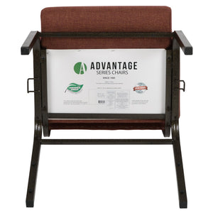 English Elm Advantage 20.5" Cinnamon Molded Foam Church Chair - Durable, Comfortable, Stackable Seating Solution PCCF-107