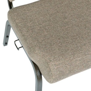 English Elm Advantage Church Chair - Premium Comfort 4" Foam Seat, Durable Steel Frame, Perfect for Events Mixed Tan Fabric/Gold Vein Frame PCHT-105