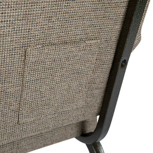 English Elm Advantage Church Chair - Premium Comfort 4" Foam Seat, Durable Steel Frame, Perfect for Events Mixed Tan Fabric/Gold Vein Frame PCHT-105
