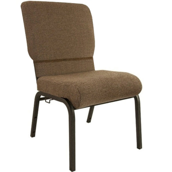 English Elm Advantage Church Chair - Premium Comfort 4" Foam Seat, Durable Steel Frame, Perfect for Events Jute Fabric/Black Textured Frame PCHT-112