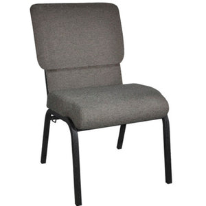 English Elm Advantage Church Chair - Premium Comfort 4" Foam Seat, Durable Steel Frame, Perfect for Events Fossil Fabric/Black Textured Frame PCHT-113