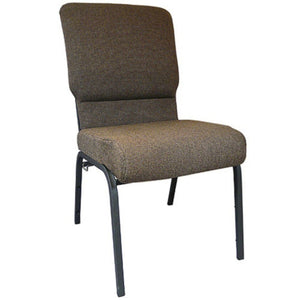 English Elm Advantage Comfortable Navy Church Chairs with Durable Steel Frame for High-Traffic Gatherings Java Fabric/Black Textured Frame PCHT185-106