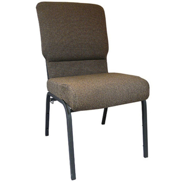 English Elm Advantage Comfortable Navy Church Chairs with Durable Steel Frame for High-Traffic Gatherings Java Fabric/Black Textured Frame PCHT185-106