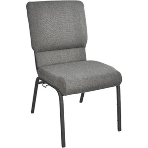 English Elm Advantage Comfortable Navy Church Chairs with Durable Steel Frame for High-Traffic Gatherings Fossil Fabric/Black Textured Frame PCHT185-113