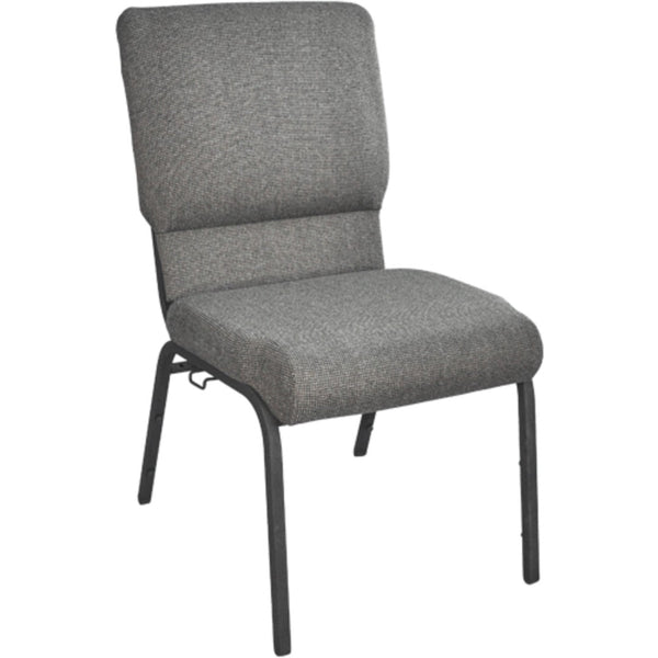 English Elm Advantage Comfortable Navy Church Chairs with Durable Steel Frame for High-Traffic Gatherings Fossil Fabric/Black Textured Frame PCHT185-113