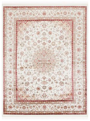 Safavieh Persian Classic Area Rug - Luxurious Turkish Design With Eco-friendly Bamboo For Timeless Elegance Ivory ,Beige Rust Bamboo Pcl452a-9