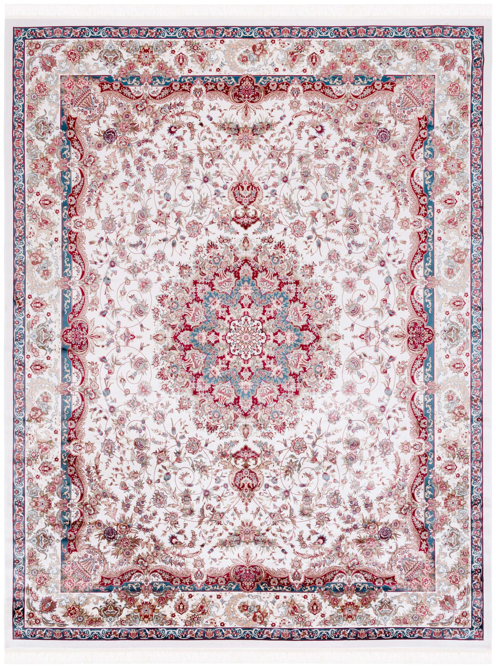 Safavieh Persian Classic 456a Area Rug - Luxurious Bamboo Weave, Elegant Design For Timeless Home Decor Ivory ,Blue Rust Bamboo Pcl456a-9