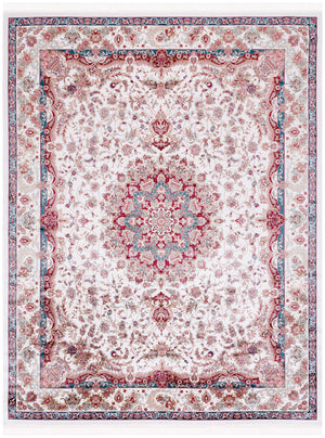 Safavieh Persian Classic 456a Area Rug - Luxurious Bamboo Weave, Elegant Design For Timeless Home Decor Ivory ,Blue Rust Bamboo Pcl456a-9