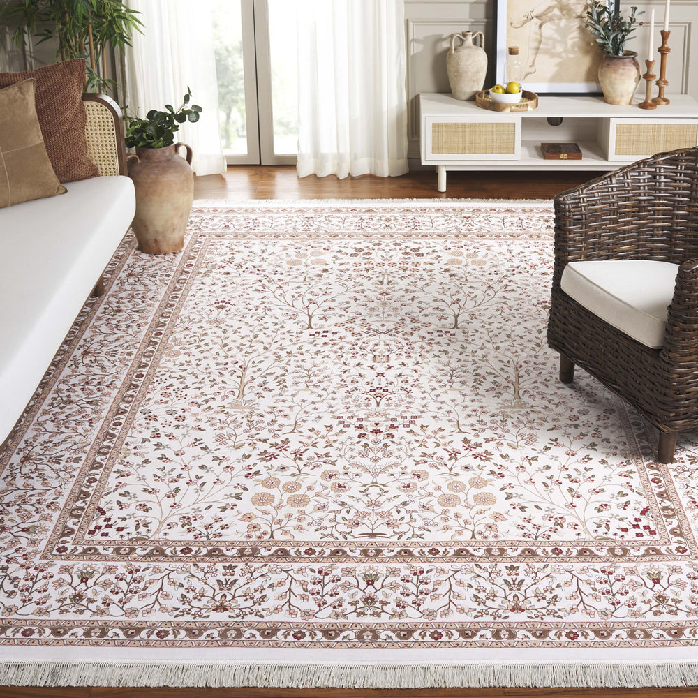 Safavieh Persian Classic Area Rug - Timeless Turkish Design For Elegant Living Spaces, Durable Bamboo Comfort Ivory ,Beige Bamboo Pcl458a-9