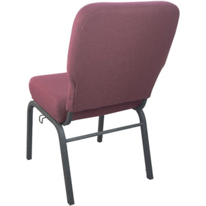 English Elm Advantage Signature Elite Church Chair - Durable, Comfortable Seating for Events and Gatherings Maroon Fabric/Black Textured Frame PCRCB-104