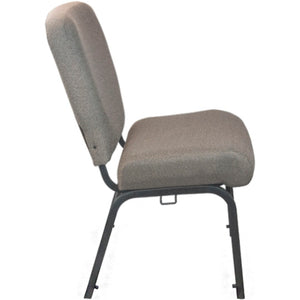 English Elm Advantage Signature Elite Church Chair - Durable, Comfortable Seating for Events and Gatherings Tan Speckle Fabric/Black Textured Frame PCRCB-122