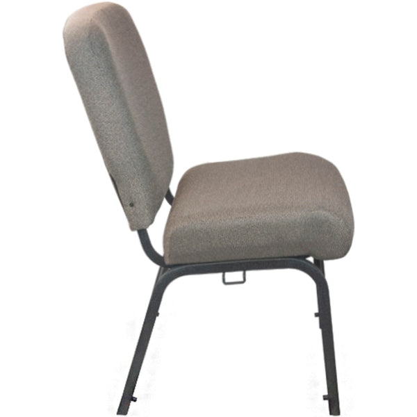 English Elm Advantage Signature Elite Church Chair - Durable, Comfortable Seating for Events and Gatherings Tan Speckle Fabric/Black Textured Frame PCRCB-122
