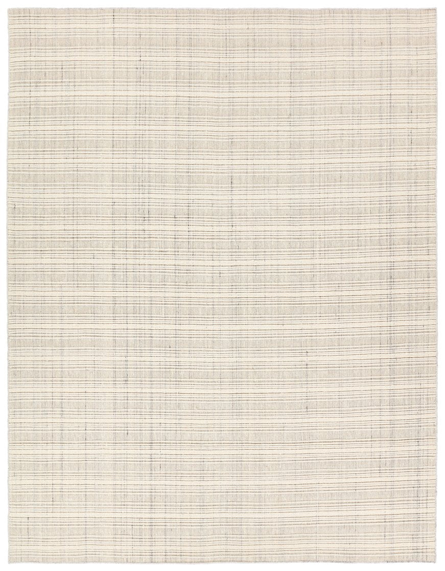 Jaipur Living Park City By Barclay Butera Promontory Pct02 Handwoven Handmade 100% Wool Lines Stripes Indoor Rug Ivory, Gray 100% Wool Rug160262